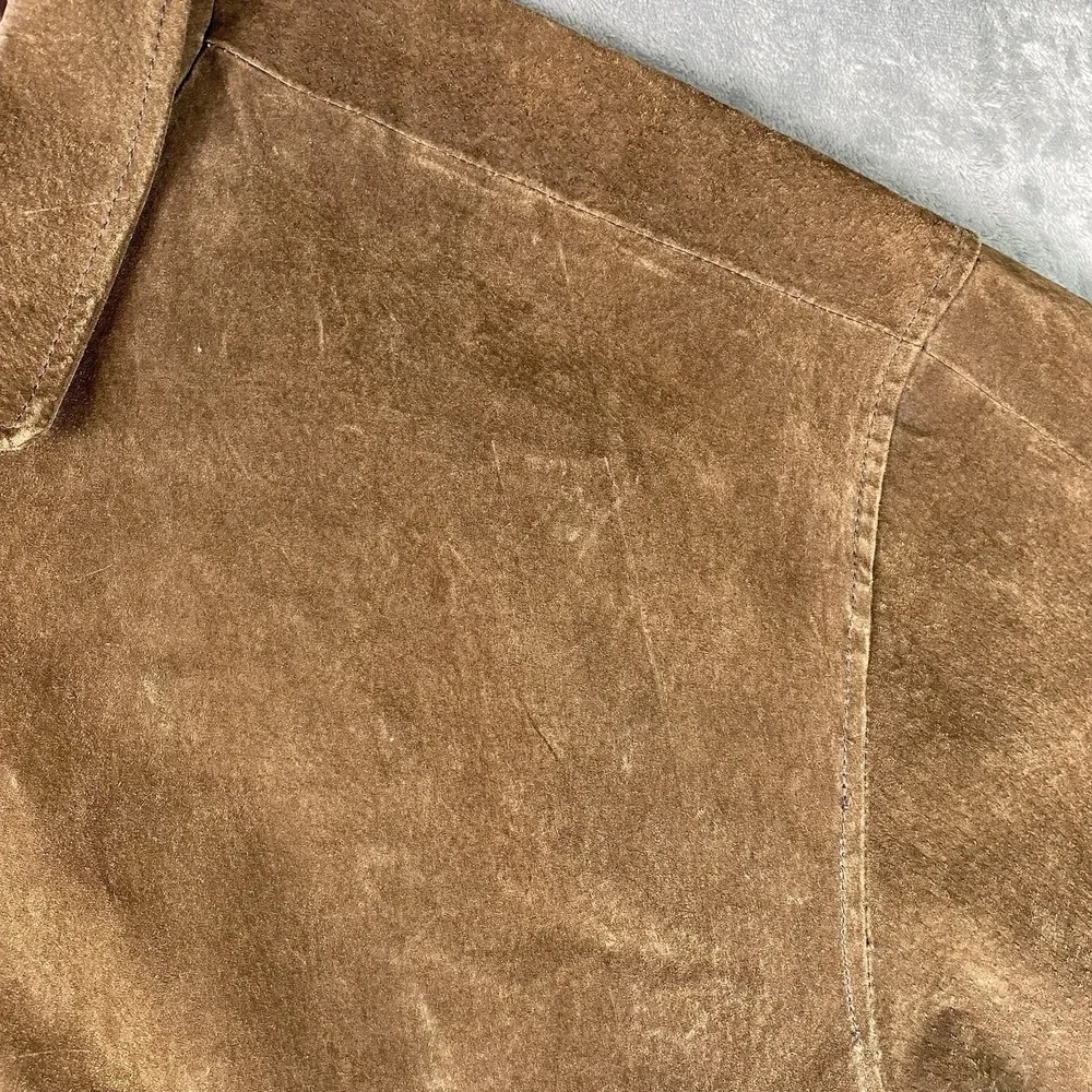 Vintage Cambridge Classics Jacket Mens Size XXL Brown Suede Leather Bomber 90s